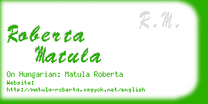 roberta matula business card